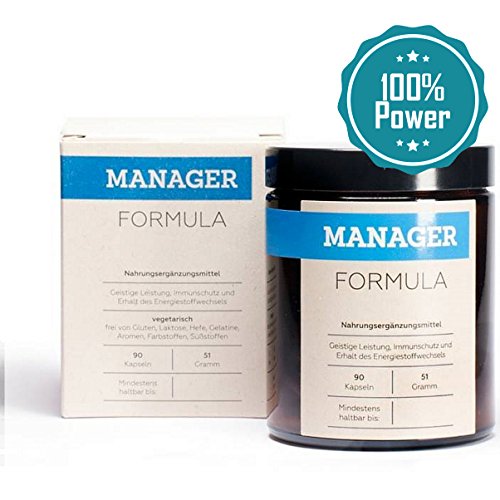 Manager Formula | Booster Für 100% Mehr Leistung, Energie & Gesundheit | Hochdosierte Vitamine und Mineralien als A-Z Kapseln mit OPC & Multivitamin | 90 Konzentration Tabletten für Herren & Frauen