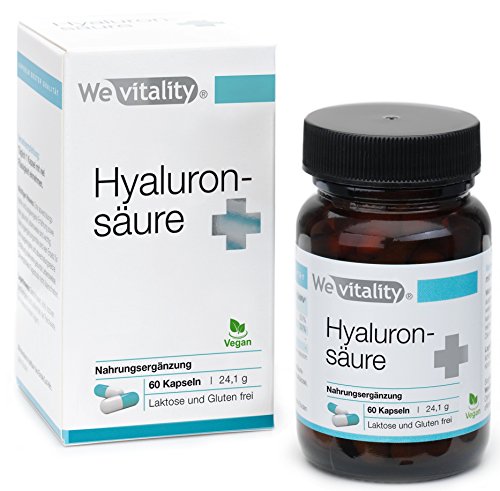 Wevitality Hyaluronsäure Plus: 60 Kapseln Hochdosiertes Hyaluron 90mg Vegan, Von Apotheker Entwickelt Und In Deutschland Hergestellt, Mit Vitamin C, Zink, Granatapfelkern-Mehl