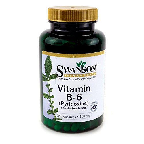 Swanson – Vitamin B6 (Pyridoxin HCI) 100mg, 250 Kapseln – Hochdosiert Nahrungsergänzung in Bio-Aktive Form (Vitamin B-6 capsules – Phosphate Pyridoxin Supplement – Nahrungsergänzungsmittel)