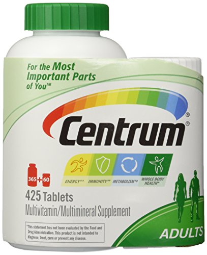 Centrum Multivitamin for Adults (425 TOTAL TABLETS including a bonus travel size bottle) by Centrum