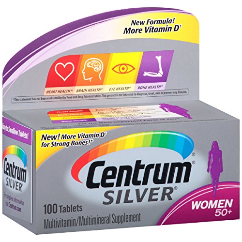 Centrum Silver Women 50+ Multivitamin/Multimineral Supplement Tablets, 100 ct