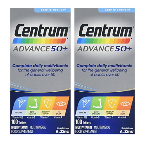 Centrum Advance 50 Plus Multivitamin Tablets, Pack of 100 x 2